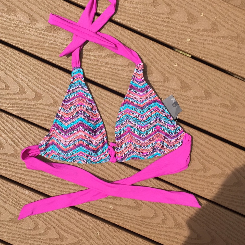 Purple Print Bikini Top